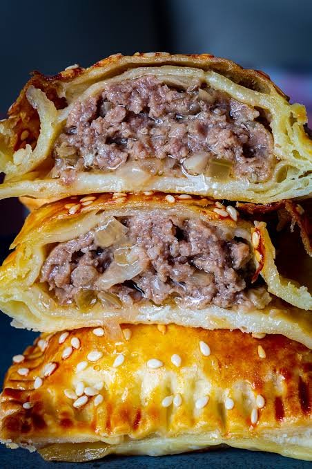 Stuffed Beef Puff Pastry Pie