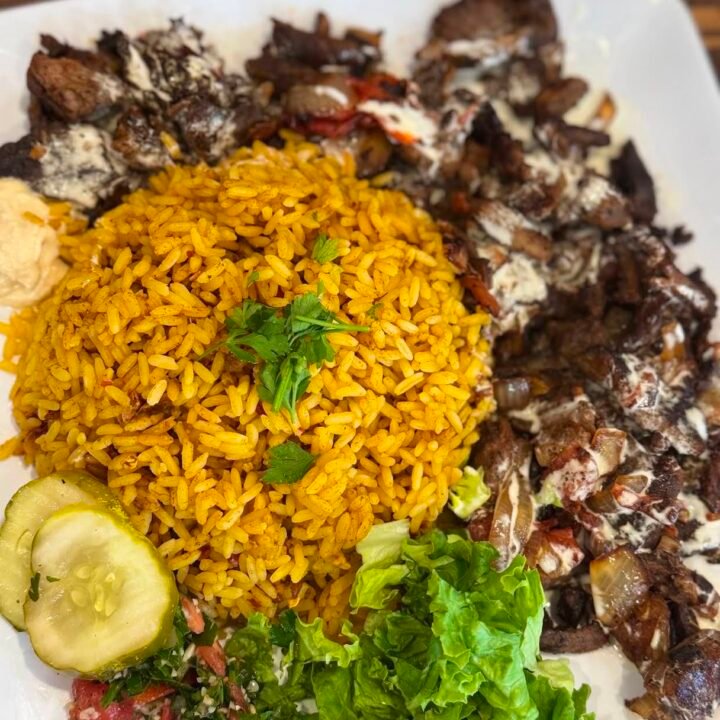 Yellow Rice with (1) Side Protein & (2) Side Salads
